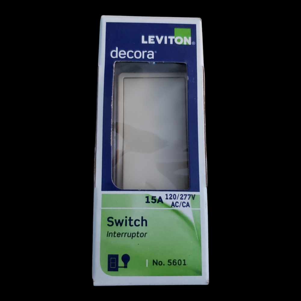 LEVITON Decora Rocker Switch 5601 Ivory 120/277V AC/CA Single Pole NIB